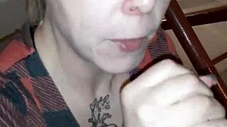 close-up face shot in video scene