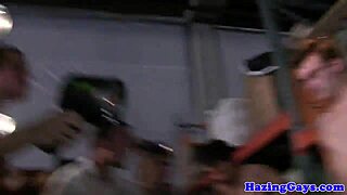 Amateur twinks get initiated with anal in dorm!