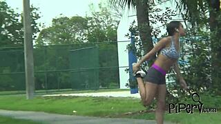 Does Ebony Hottie Ride White Cock?