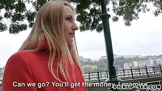 Will tight blonde kiki cyrus get pounded for cash outdoors?