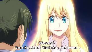 Nobunaga-Sensei's Wife Sucks Big Tits.