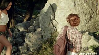 martina explores her lesbian side with kissing and pussy play.