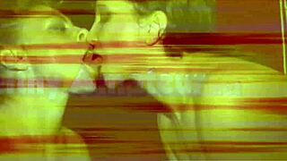 milf gets anal in threesome, watch pops out of her pussy