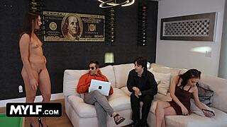 Testing real x-ray glasses with hot MILF boss Katrina Colt.