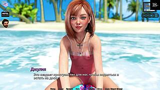 complete gameplay sunshine love part 8 with busty teen on beach