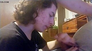 Gay man sucks cock with intense passion