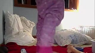 i'm a cute teen using double dildos to masturbate and have hot orgasms, oh god it's so good