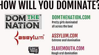 Megkötözött barna alázatos nyalja a mester seggét a cum shower előtt.