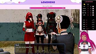Vtuber Lewdneko Plays Harem Hotel With Big Tits Maids In Bdsm