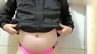 does the trans babe look sexy in her thong?