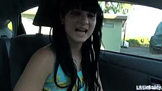 Intense outdoor solo masturbation session by petite brunette bailey