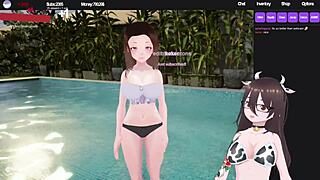 Dive into this hot tub simulator with sexy bikini babes showing off big tits and ass.