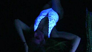 carrie experiences blacklight sex with a blonde fetish