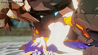 Raiden enfrenta mais problemas com monstros nesta aventura hentai anime