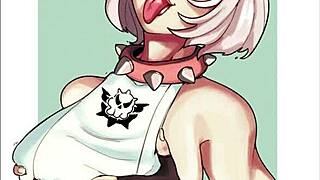 Elphelt Valentine hentai slideshow Guilty Gear med blond stora tuttar och rumpa