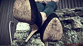 You are a dirty worm in shoes feet femdom mistress fetish
