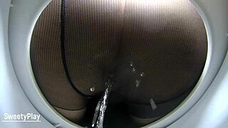 Milf Pees In Pantyhose On Hidden Cam