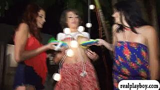 i joined three gorgeous babes in outdoor horny group sex adventure