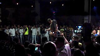 Sexy Chica Strips Naked at Colombian Salsa Club on Camera