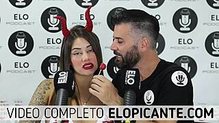 Blonde Sara sucks lollipop in spicy room, teasing her bum.