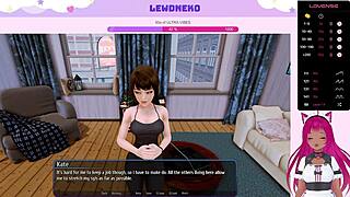 Vtuber Lewdneko Moans In Intense Harem Hotel Assfucking