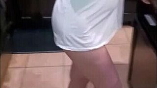 this sexy shy milf is little but takes big cock