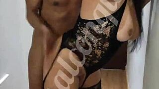 Cuckold watches old prostitute fuck well-endowed man