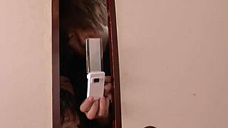 Japanese teen girl masturbates her pussy nude.