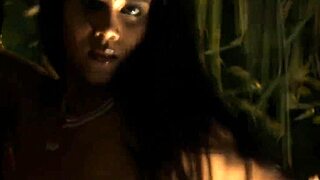 getting her naked indian body wet with teasing dance