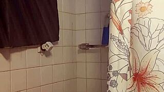 I'm playing with my big cock in the shower, feeling so good