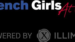 French Busty Blonde in Glasses Rides Hard!