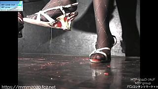 rina shows off her stockings and pantyhose on legs