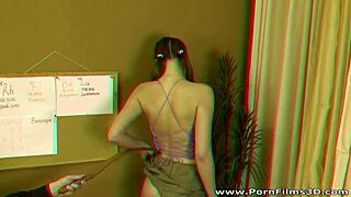3d porn films show teen vlaska punished hard. her shaved pussy and tight ass take a brutal fucking from teacher.