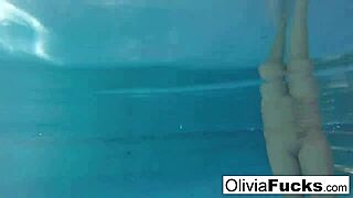 Olivia Enjoys Summer Fun In The Pool