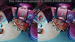 vreal 18k scissoring with glowing dildo and vr headset in cyberpunk 2077 lesbian tribadism parody featuring judy alvarez and panam palmer