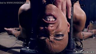 i can't believe it, this ebony babe in a strait jacket gets anal hooked with hardcore whipping and deepthroat action, it's totally wild and kinky