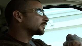 Eva angelina stepsis talked me into sharing big cock boyfriend with shaved brunette in 3some licking kissing