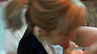 Blonde Milf Jolene's Face Covered in Cum