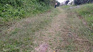 Wife heads to park to masturbate watching athletes walk by  