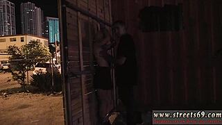 Brunette teen endures rough outdoor double penetration as poor Goldie