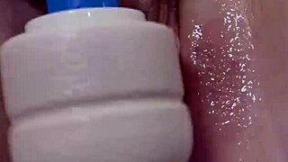 Brunette Babe Gives Oil-Soaked Blowjob