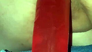 Bbw Milf Rides Big Red Dildo