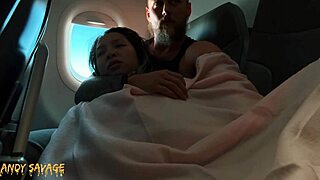 Public Fingering Asian On Airplane Mile High Club