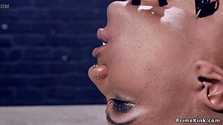 i can't believe it, this ebony babe in a strait jacket gets anal hooked with hardcore whipping and deepthroat action, it's totally wild and kinky