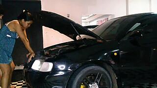 teen rides handjob in reality