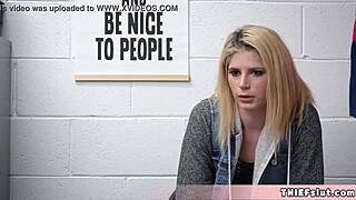 Cute blonde teen madison shoplifts again