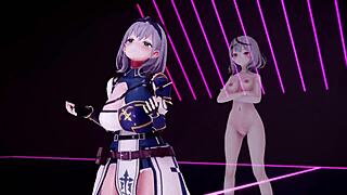 hololive sakamata chloe in 3d cartoon hentai scene