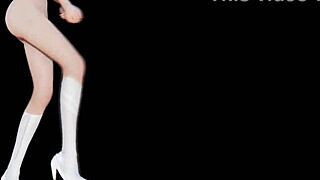 Look at Sakura, this Japanese girl dancing naked in Gokuraku Jodo