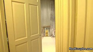 Real interracial couple fucks hard before filming!