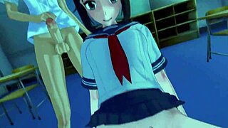 Anime futanari gets pounded in pov anal